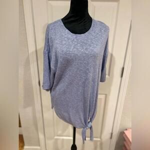 United States Sweaters Light Blue Knit Tie Knot Sweater Size Large